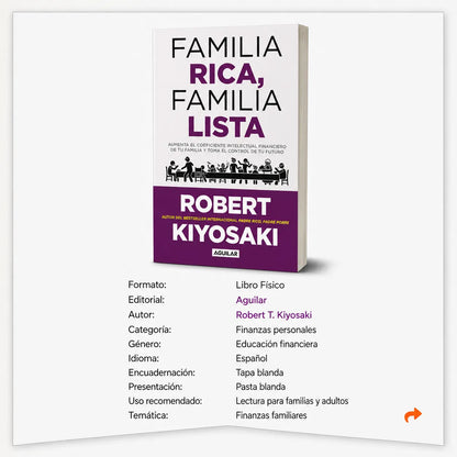 👨‍👩‍👧‍👦 CAMBIA EL FUTURO FINANCIERO DE TU FAMILIA. FAMILIA RICA, FAMILIA LISTA 🎁 E-book GRATIS + 2 Separadores + 1 Resaltador 📚✨