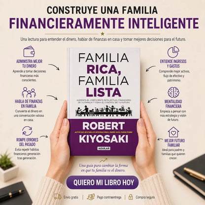 👨‍👩‍👧‍👦 CAMBIA EL FUTURO FINANCIERO DE TU FAMILIA. FAMILIA RICA, FAMILIA LISTA 🎁 E-book GRATIS + 2 Separadores + 1 Resaltador 📚✨