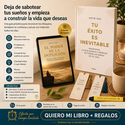 🌟 ¡Tu Éxito es Inevitable! Transforma tu Mentalidad y Construye la Vida que Deseas 📘✨ + E-book de Regalo 📱 + 2 Separadores 🔖 + 1 Resaltador 🖍️