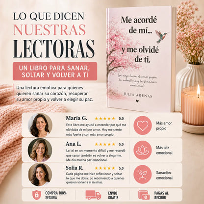 🌸 Sana, Suelta y Vuelve a Ti 📖 Libro físico + E-book GRATIS + 2 separadores + 1 resaltador 🎁