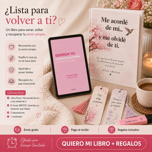 🌸 Sana, Suelta y Vuelve a Ti 📖 Libro físico + E-book GRATIS + 2 separadores + 1 resaltador 🎁