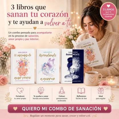 💗 Combo Amor Propio: 3 Libros para Sanar y Volver a Ti  🚚 Envío gratis + 🎁 2 separadores de regalo + 🖍️ 1 marcador resaltador