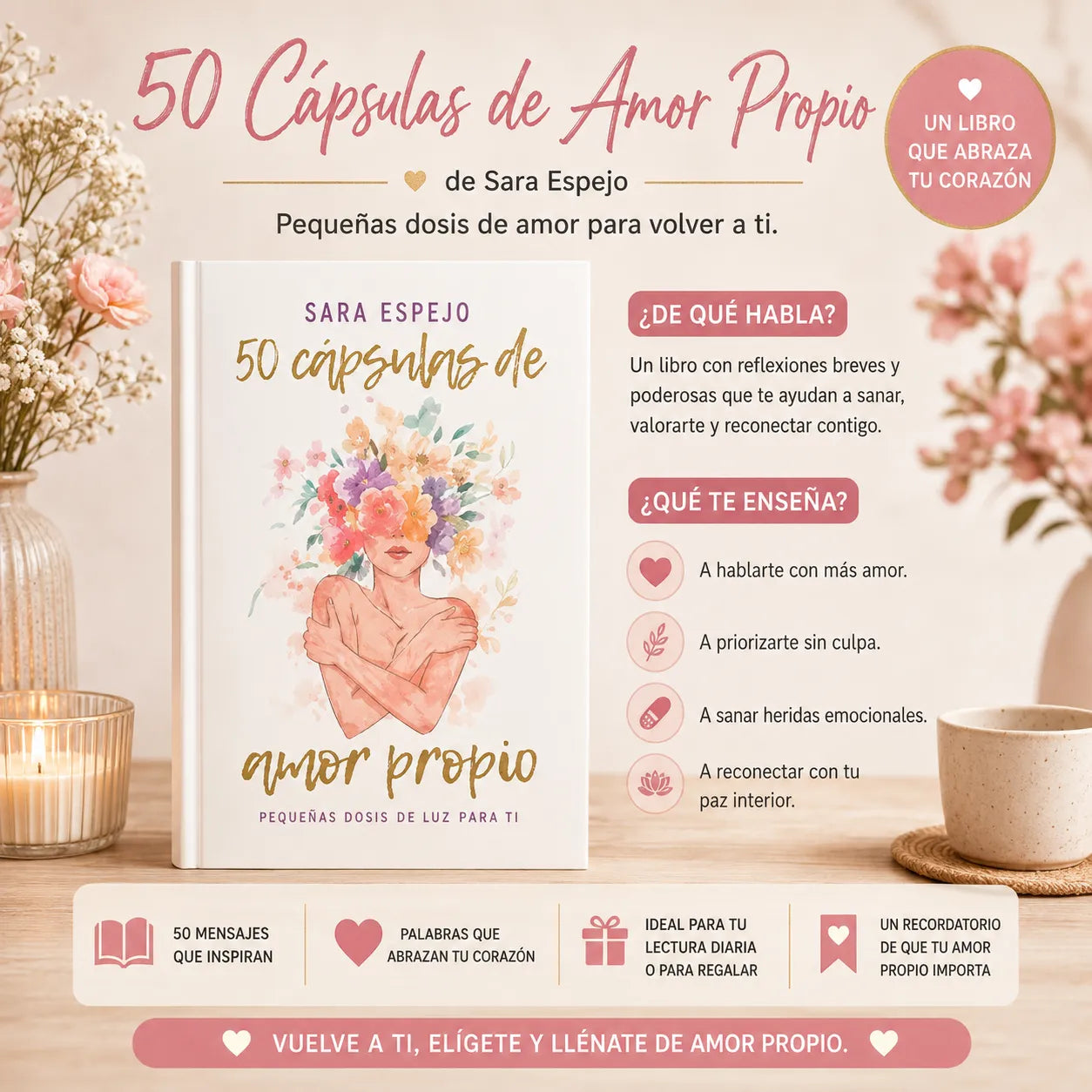 💗 Combo Amor Propio: 3 Libros para Sanar y Volver a Ti  🚚 Envío gratis + 🎁 2 separadores de regalo + 🖍️ 1 marcador resaltador
