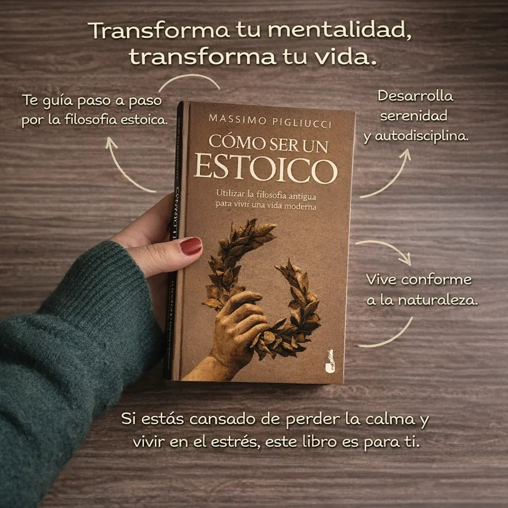 Cómo Ser un Estoico + 🎧 Audiolibro Meditaciones + 📑 2 Separadores + 🖊 Marcador