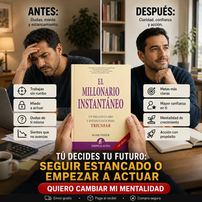💰📚 ¡ACTIVA TU MENTALIDAD MILLONARIA! El Millonario Instantáneo + Folleto del Millonario GRATIS + 2 Separadores + 1 Resaltador 🎁