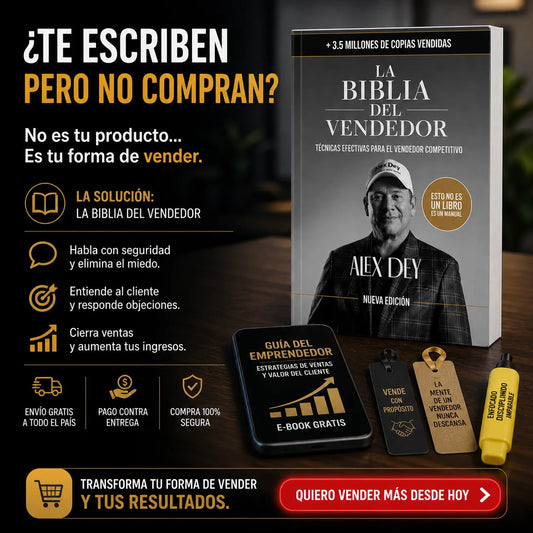 💸 Vende Más y Gana Más con La Biblia del Vendedor + E-book GRATIS + 2 Separadores + Marcador 🎁