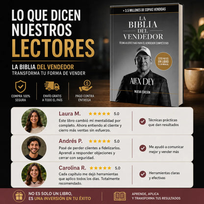 💸 Vende Más y Gana Más con La Biblia del Vendedor + E-book GRATIS + 2 Separadores + Marcador 🎁