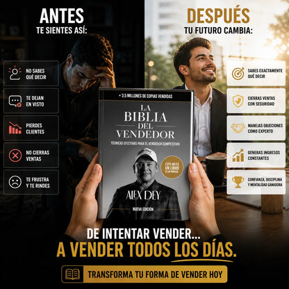 💸 Vende Más y Gana Más con La Biblia del Vendedor + E-book GRATIS + 2 Separadores + Marcador 🎁