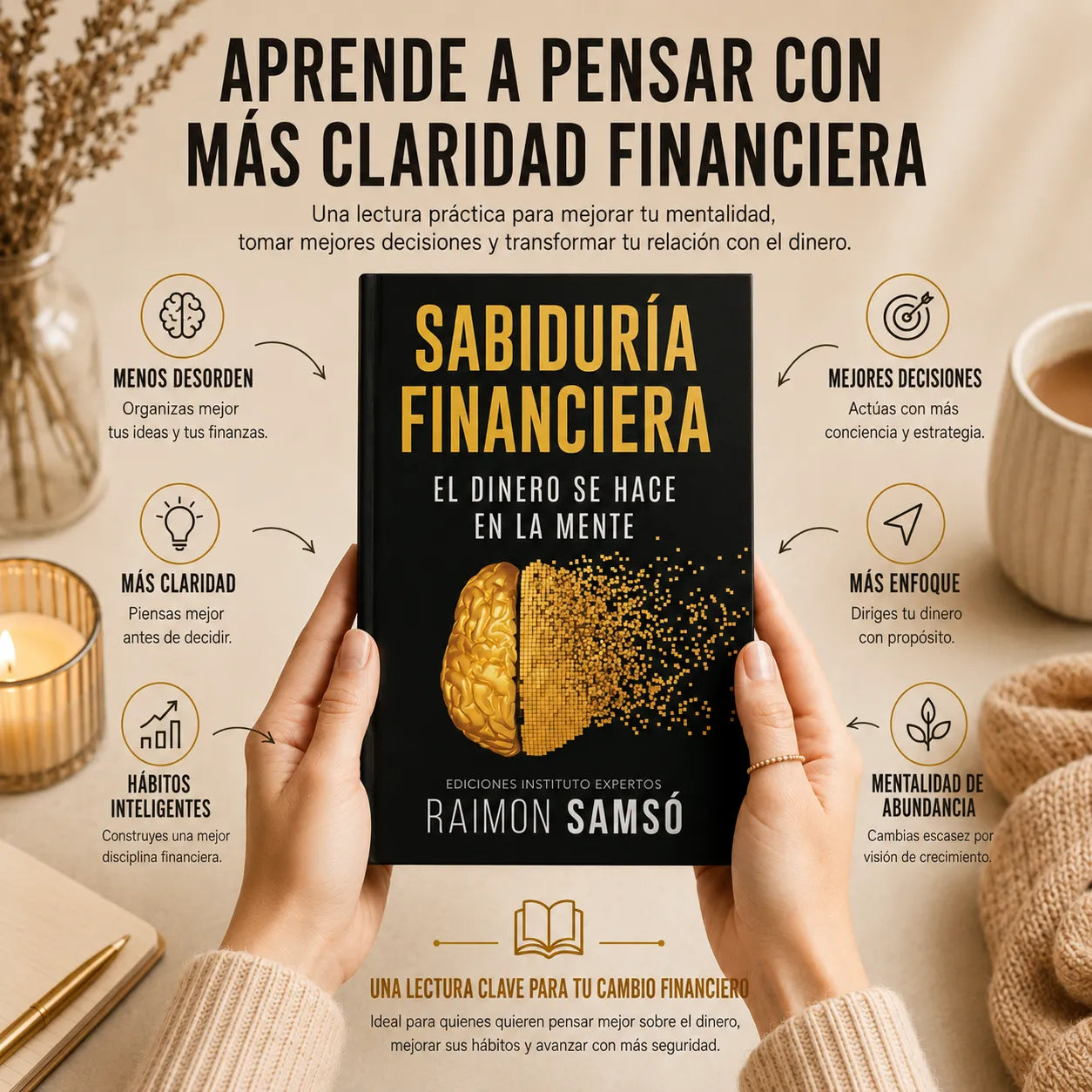 Transforma tu relación con el dinero 💸📘 | Sabiduría Financiera + E-book GRATIS + 2 Separadores 🔖 + 1 Resaltador