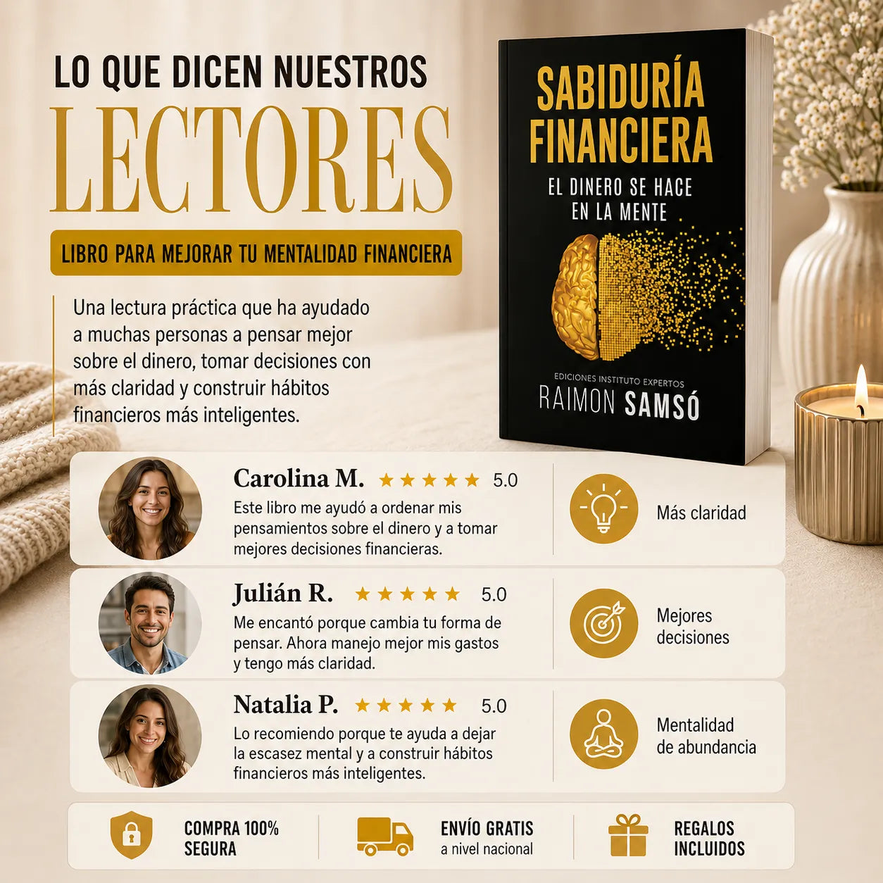 Transforma tu relación con el dinero 💸📘 | Sabiduría Financiera + E-book GRATIS + 2 Separadores 🔖 + 1 Resaltador