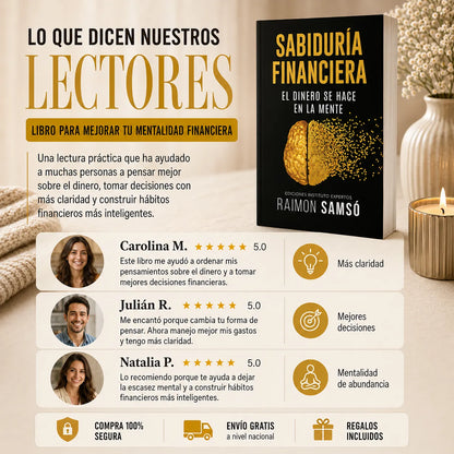 Transforma tu relación con el dinero 💸📘 | Sabiduría Financiera + E-book GRATIS + 2 Separadores 🔖 + 1 Resaltador