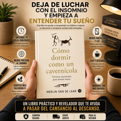 Cómo dormir como un cavernícola + E-book GRATIS + 2 separadores + 1 resaltador 🎁🚚