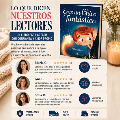 Eres un Chico Fantástico: Kit de Confianza para tu Hijo 💙📚 Incluye libro físico + e-book para colorear + 2 separadores + 1 resaltador 🎁