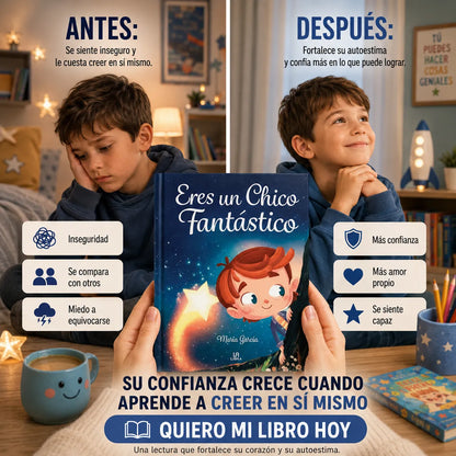 Eres un Chico Fantástico: Kit de Confianza para tu Hijo 💙📚 Incluye libro físico + e-book para colorear + 2 separadores + 1 resaltador 🎁