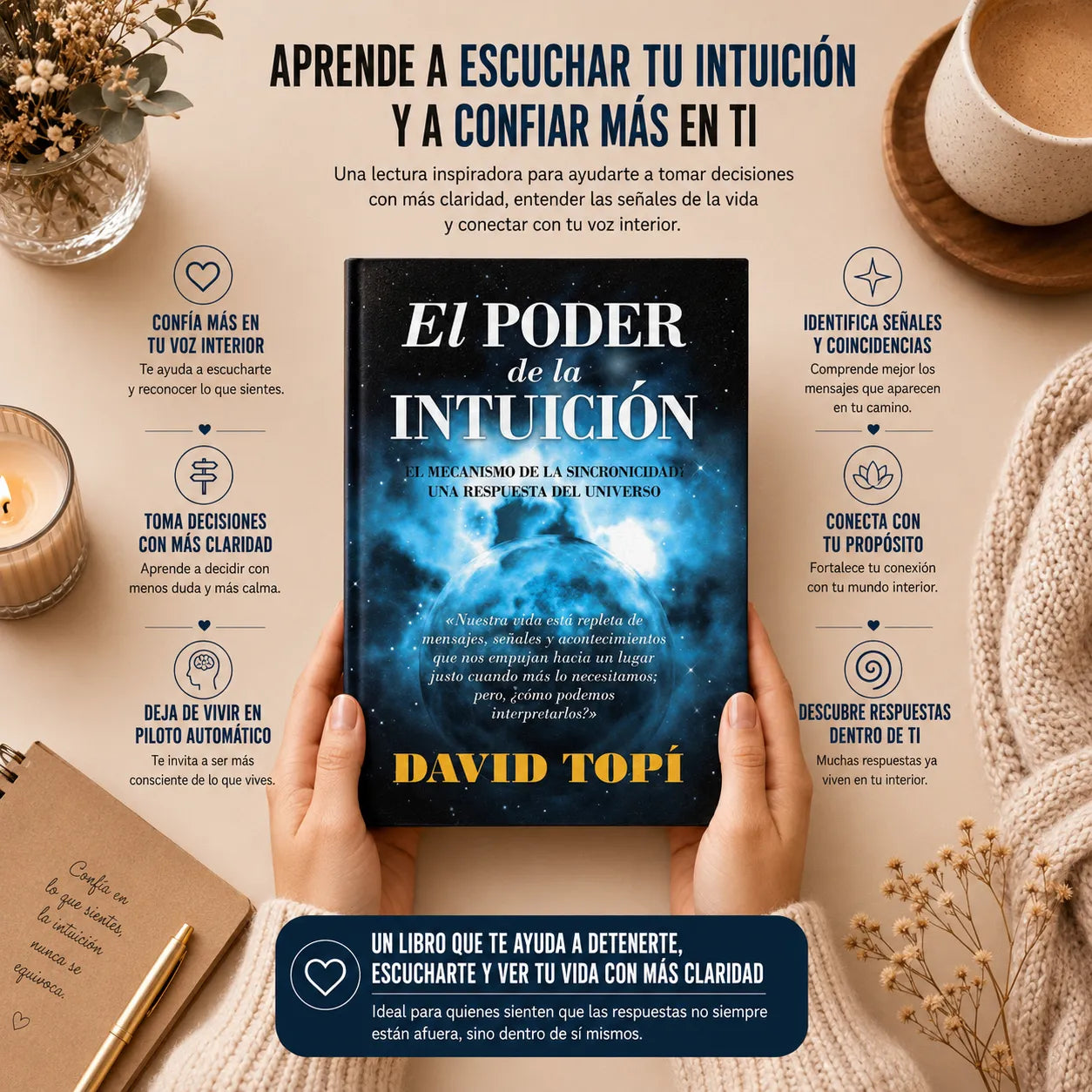 El Poder de la Intuición + 🎁📘 Incluye E-book Gratis, 2 Separadores y 1 Resaltador