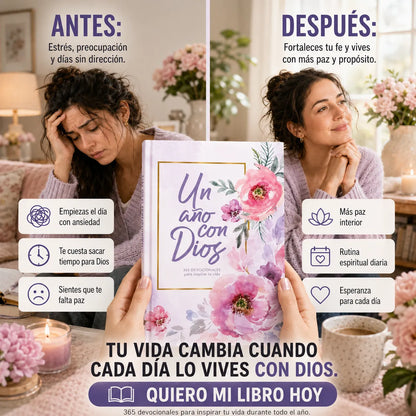 🙏 Regálate 365 Días de Fe, Paz y Esperanza con Dios 📖✨ Incluye libro físico + E-book GRATIS + 2 separadores + 1 resaltador 🎁