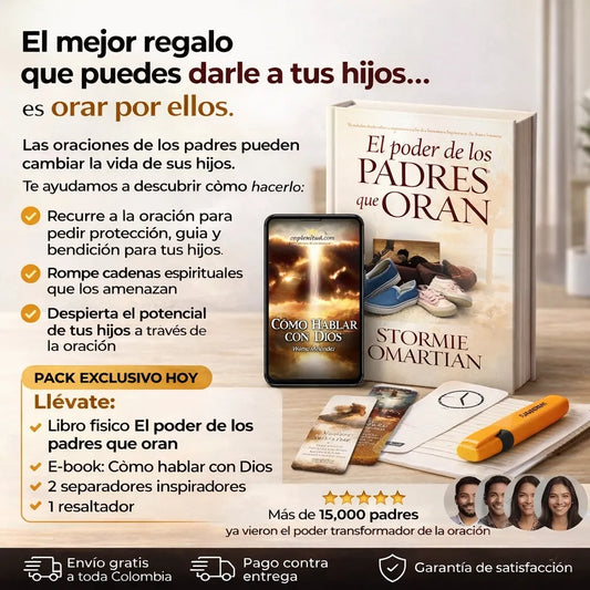 El mayor acto de amor por tus hijos es orar por ellos 🙏 Libro físico + 🎁 EBOOK + 🔖 Separadores + 🖊️ Resaltador