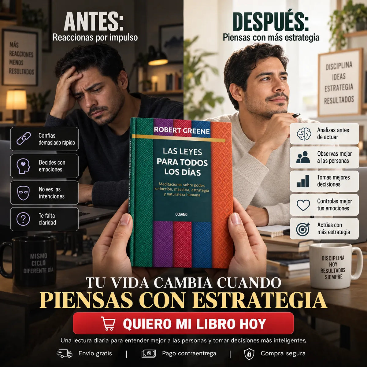 📚 Las Leyes Para Todos los Días 🧠♟️ + E-book GRATIS 🎁 + 2 Separadores + 1 Resaltador ✨  Envío Gratis 🚚