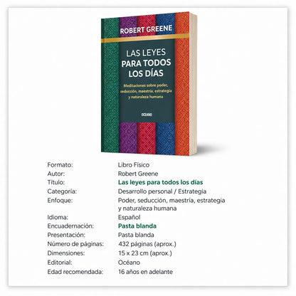 📚 Las Leyes Para Todos los Días 🧠♟️ + E-book GRATIS 🎁 + 2 Separadores + 1 Resaltador ✨  Envío Gratis 🚚