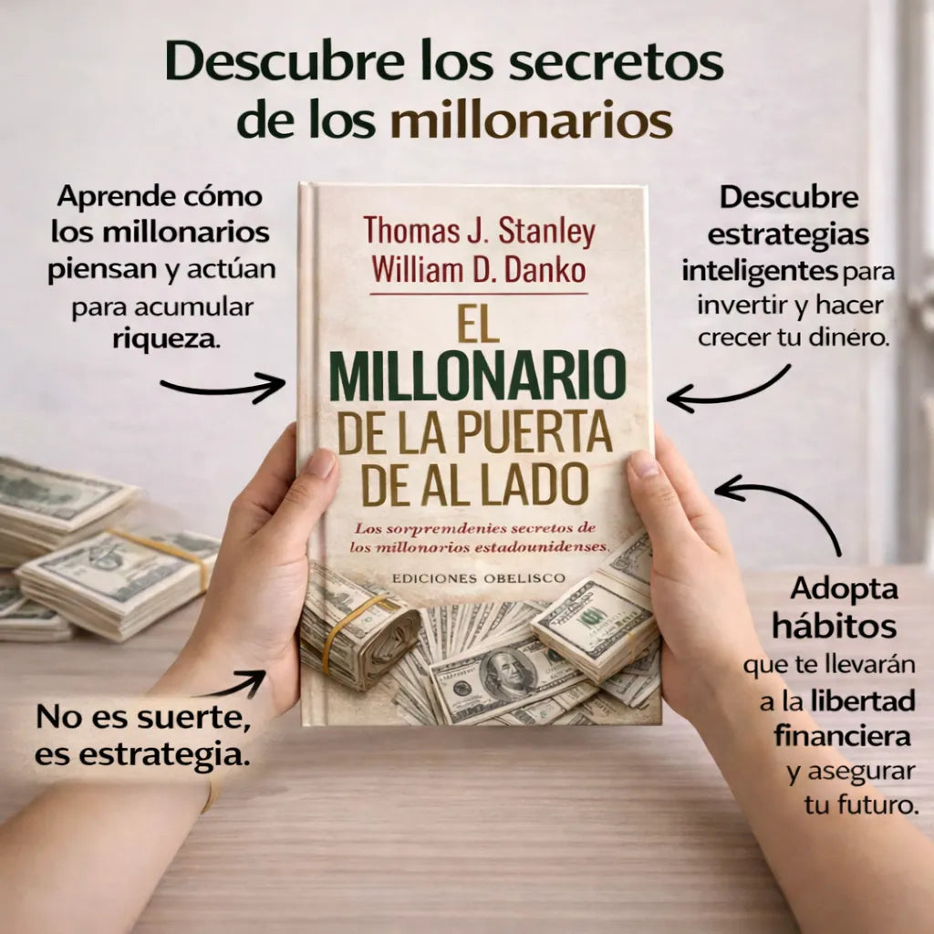 👉 💰 EL MILLONARIO DE LA PUERTA DE AL LADO 📘 + E-BOOK GRATIS 💻 + 2 SEPARADORES 📑 + 1 RESALTADOR 🖍️