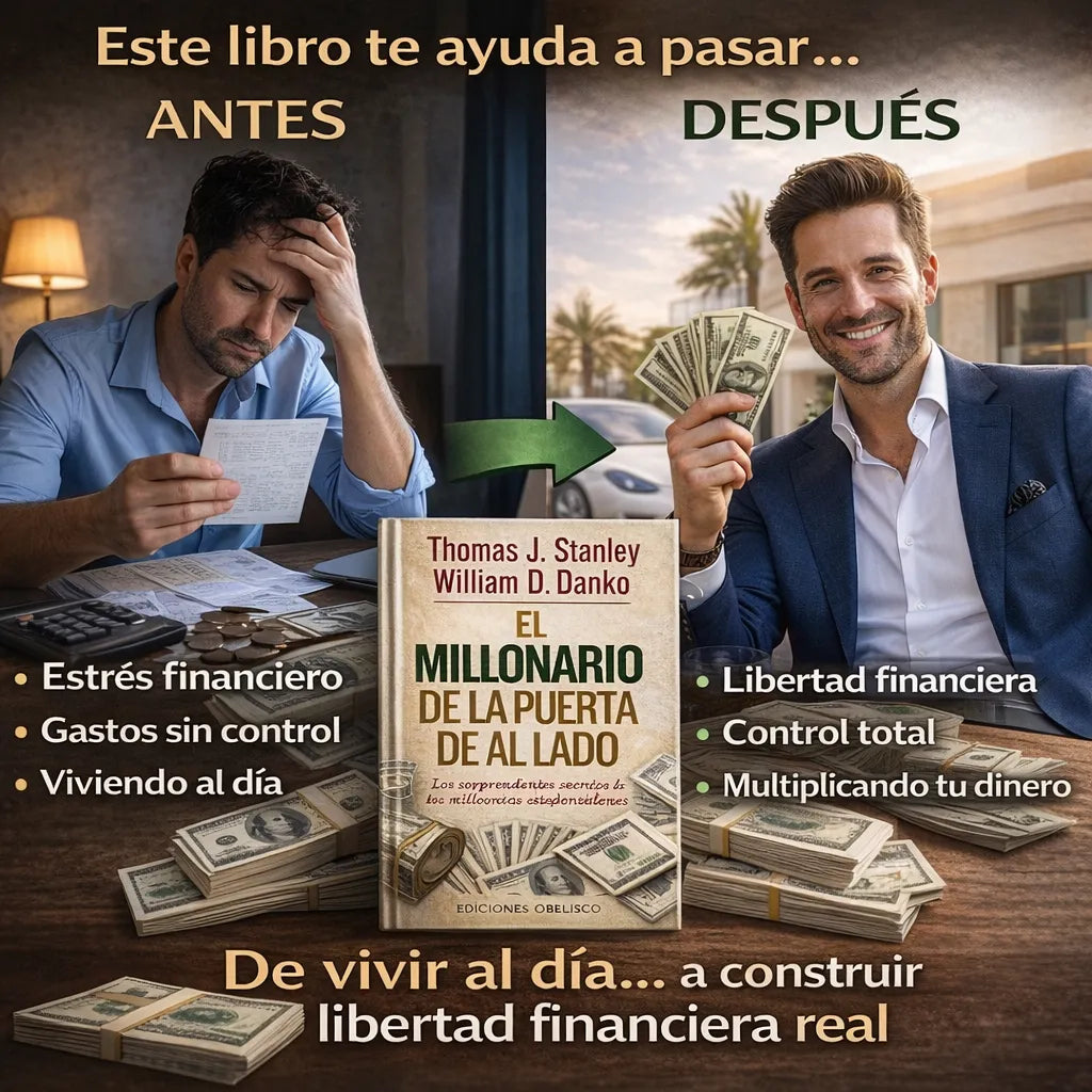 👉 💰 EL MILLONARIO DE LA PUERTA DE AL LADO 📘 + E-BOOK GRATIS 💻 + 2 SEPARADORES 📑 + 1 RESALTADOR 🖍️
