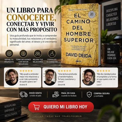 🔥 EL CAMINO DEL HOMBRE SUPERIOR 📖 + E-BOOK GRATIS 🎁 + 2 SEPARADORES 🔖 + 1 RESALTADOR