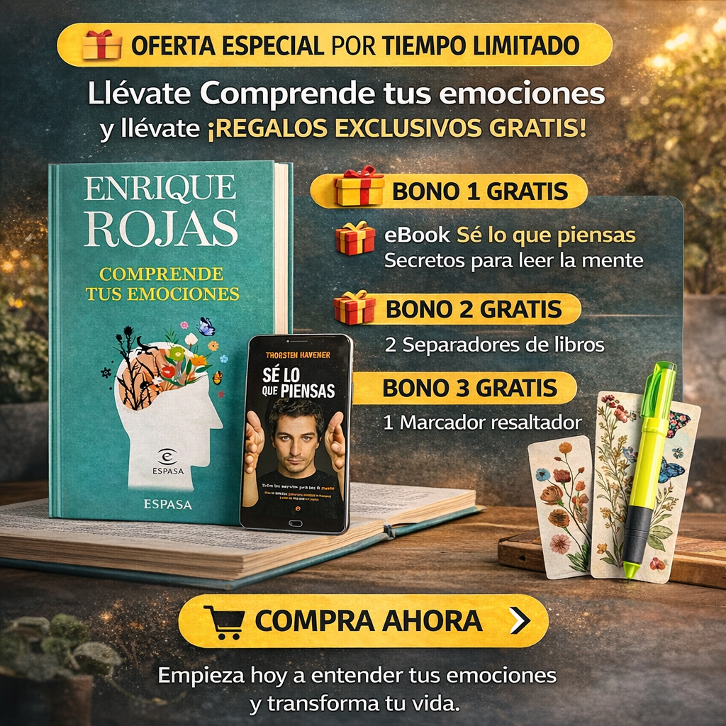 Comprende tus emociones 📘 + Ebook GRATIS 📱 + 2 Separadores 🔖 + 1 Resaltador 🖍 + Envío Gratis 🚚