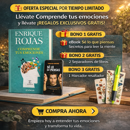 Comprende tus emociones 📘 + Ebook GRATIS 📱 + 2 Separadores 🔖 + 1 Resaltador 🖍 + Envío Gratis 🚚