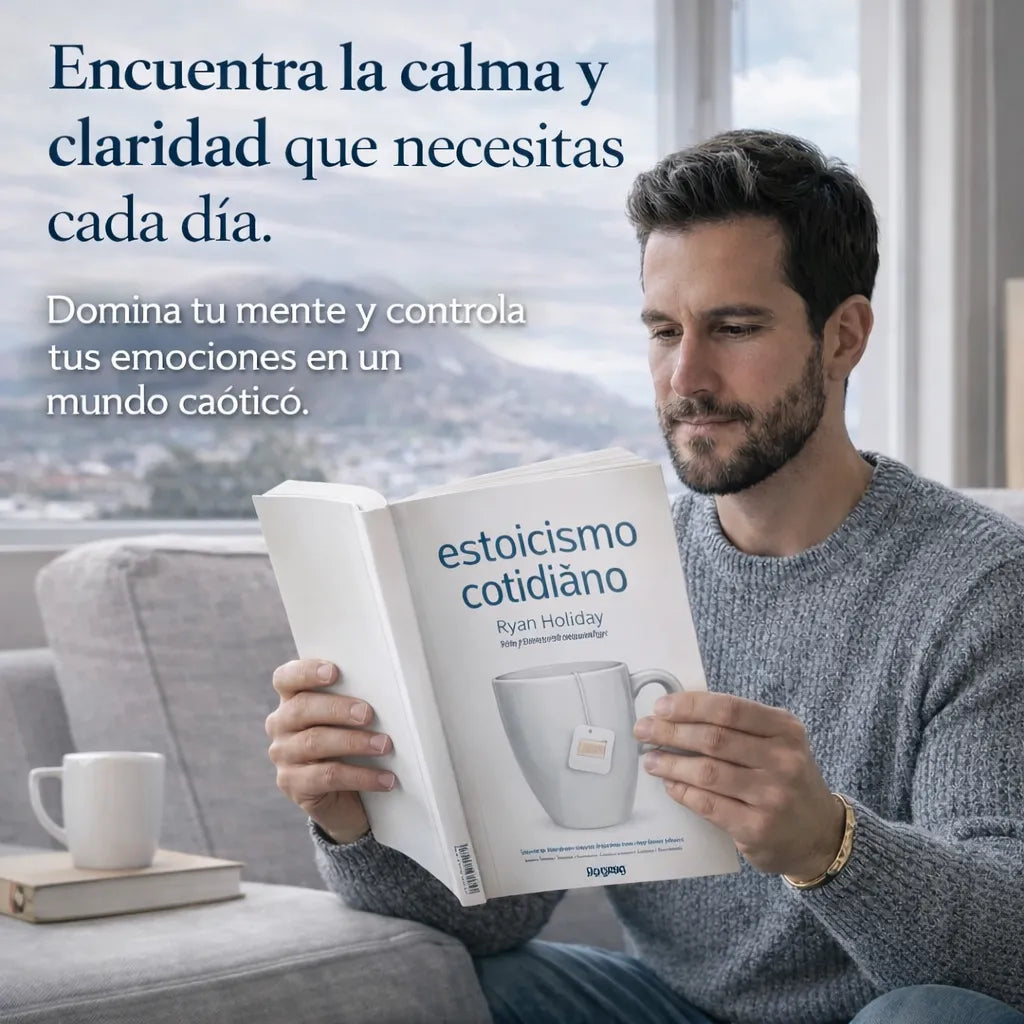 📘 Estoicismo Cotidiano + 🎧 E-Book GRATIS + 🎁 2 Separadores + 🖍️ Resaltador | Controla tu mente HOY 🧠
