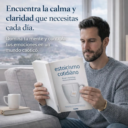📘 Estoicismo Cotidiano + 🎧 E-Book GRATIS + 🎁 2 Separadores + 🖍️ Resaltador | Controla tu mente HOY 🧠