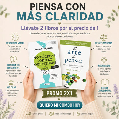 📚🔥 PACK PIENSA DIFERENTE 2X1 — 2 libros 🔖 2 separadores + 🖍️ 1 resaltador + 🚚 Envío gratis
