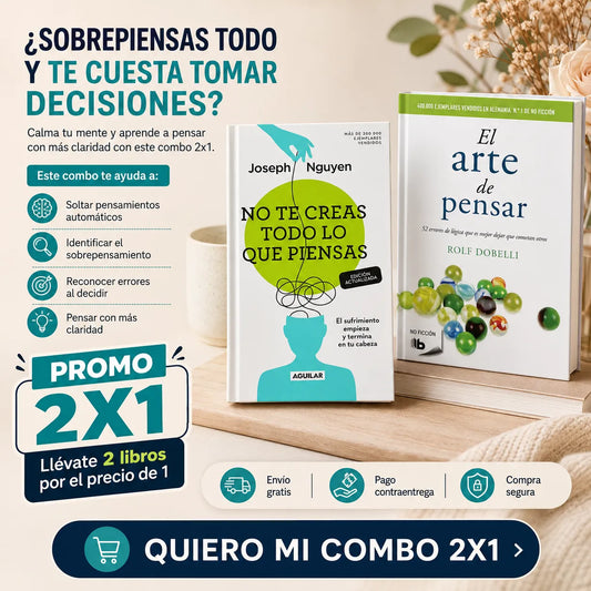 📚🔥 PACK PIENSA DIFERENTE 2X1 — 2 libros 🔖 2 separadores + 🖍️ 1 resaltador + 🚚 Envío gratis
