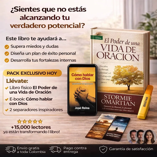 🙏 Transforma tu vida con El Poder de una Vida de Oración 📖 + E-BOOK GRATIS + 🎁 2 separadores + 🖍️ 1 resaltador