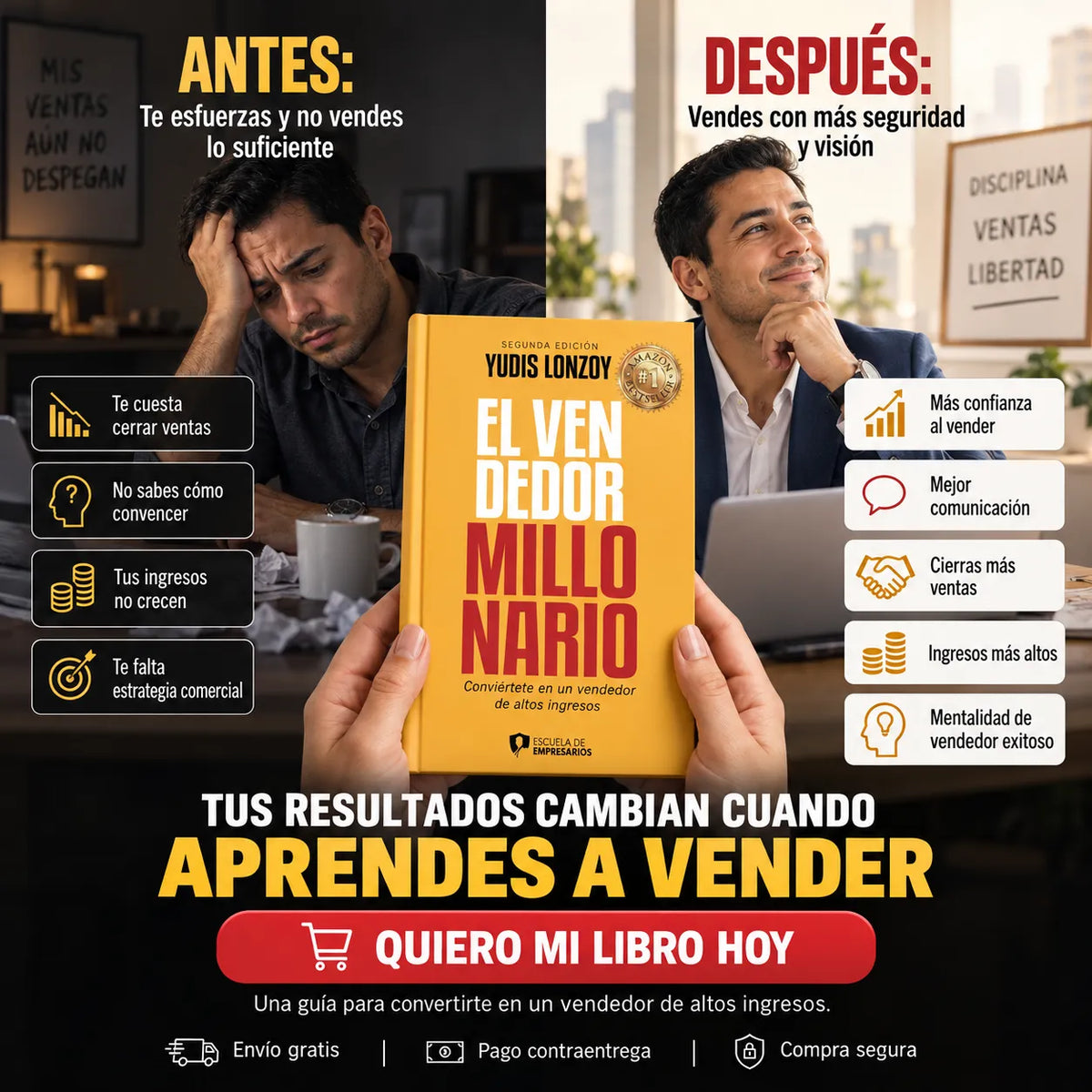 🚀 El Vendedor Millonario — Lleva tus Ventas al Siguiente Nivel 📈 + E-book GRATIS 🎁 + 2 Separadores + 1 Resaltador