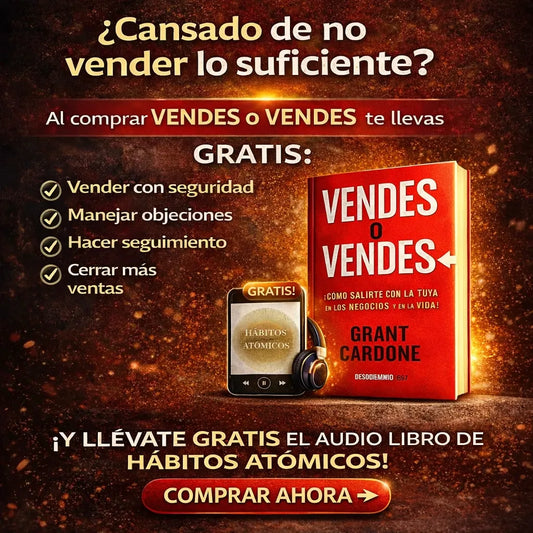 Vendes o Vendes 💥 Aprende a vender sin miedo 🎧 Audiolibro Hábitos Atómicos REGALO + 🚚 Envío Gratis