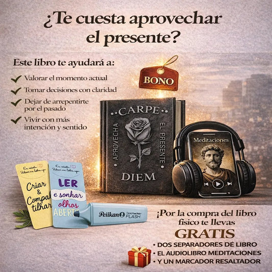 ✨ Carpe Diem | Un llamado a vivir el presente 🎁 Incluye Audiolibro GRATIS: Meditaciones de Marco Aurelio + 🚚 Envío Gratis