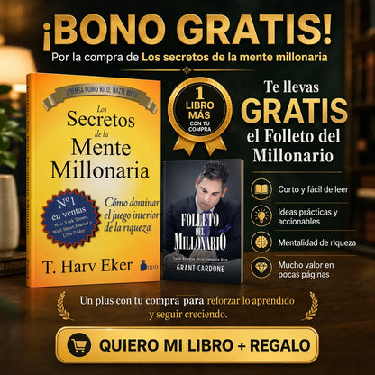 💰 Los Secretos de la Mente Millonaria + Folleto del millonario 📲 + 2 Separadores 🔖 + 1 Resaltador 🖍️