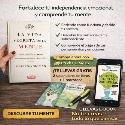 📖 La Vida Secreta de la Mente + 🎁 E-book GRATIS + 🔖 2 Separadores + ✏️ 1 Resaltador