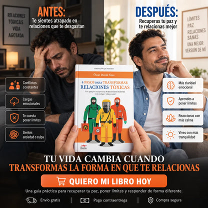 ✨ 4 Pasos para Transformar Relaciones Tóxicas + E-book GRATIS 🎁 + 2 Separadores 📖 + 1 Resaltador 🖍️