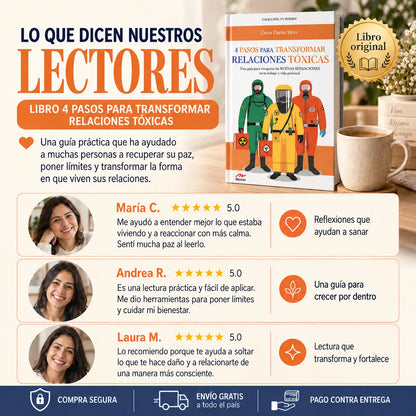 ✨ 4 Pasos para Transformar Relaciones Tóxicas + E-book GRATIS 🎁 + 2 Separadores 📖 + 1 Resaltador 🖍️
