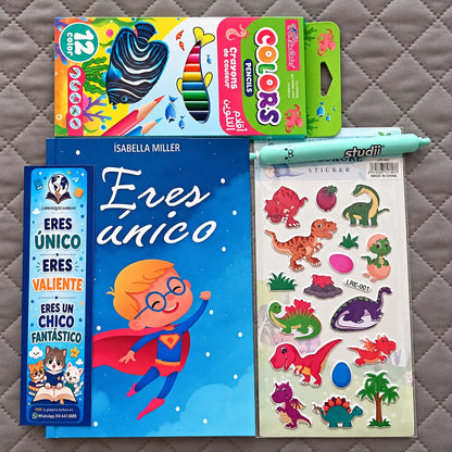 ✨ Regálale Confianza y Creatividad: Libro Eres Único + + Caja de Colores GRATIS 🎨