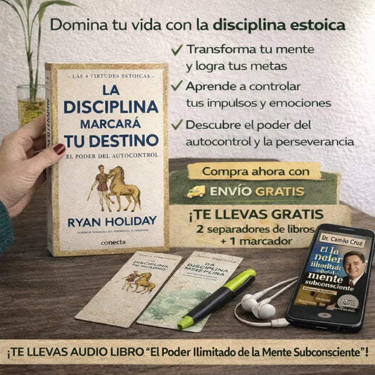 📘 La Disciplina Marcará Tu Destino + 🎧 Audiolibro Hábitos Atómicos GRATIS 🎁 Llévate también 2 separadores de libro + 1 marcador resaltador