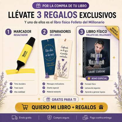 💰📚 ¡ACTIVA TU MENTALIDAD MILLONARIA! 2x1 El Millonario Instantáneo + Folleto del Millonario GRATIS + 2 Separadores + 1 Resaltador 🎁