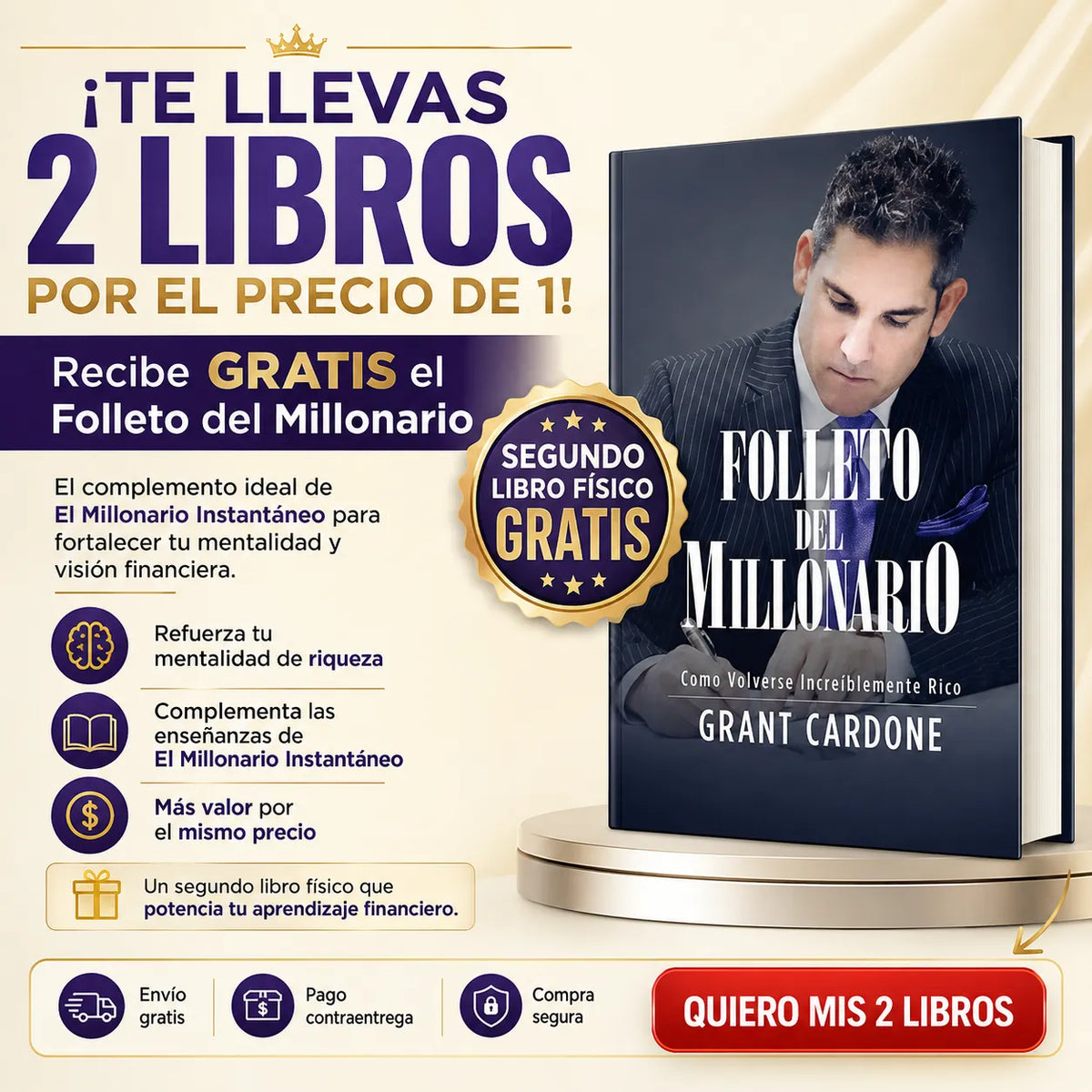💰📚 ¡ACTIVA TU MENTALIDAD MILLONARIA! 2x1 El Millonario Instantáneo + Folleto del Millonario GRATIS + 2 Separadores + 1 Resaltador 🎁