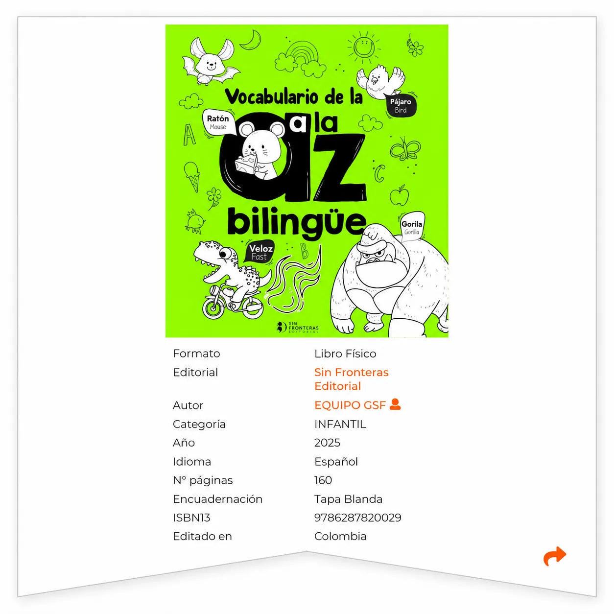 🎁 Vocabulario A-Z Bilingüe + Caja de Colores, 2 Separadores, Stickers, Resaltador y Libro para Colorear 📚✨