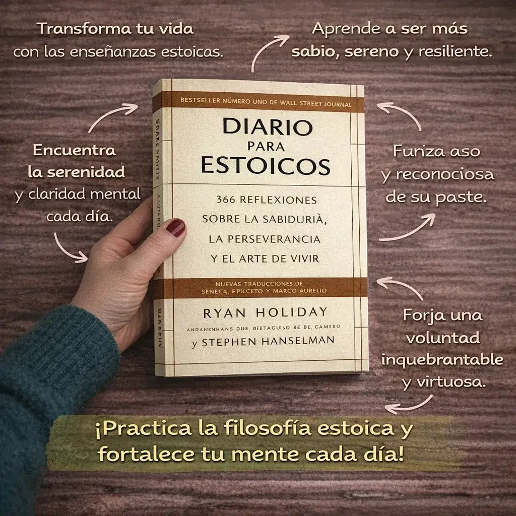 Diario para Estoicos + E-Book GRATIS + 2 Separadores + 1 Resaltador 🎁📚