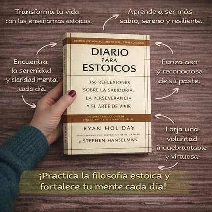 Diario para Estoicos + E-Book GRATIS + 2 Separadores + 1 Resaltador 🎁📚