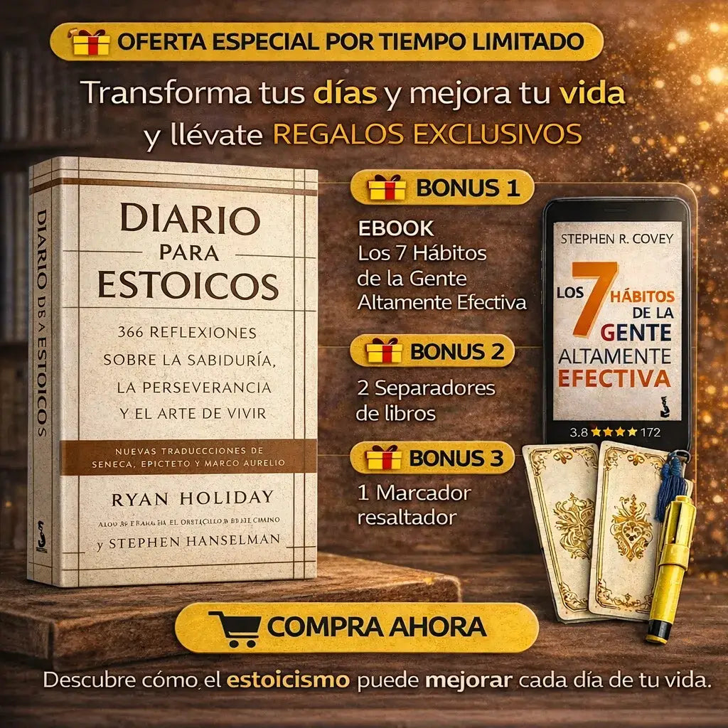 Diario para Estoicos + E-Book GRATIS + 2 Separadores + 1 Resaltador 🎁📚