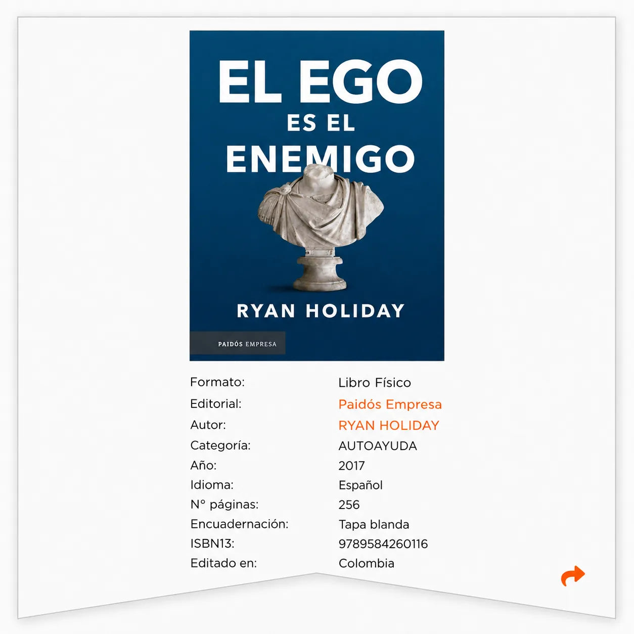📘🔥 EL EGO ES EL ENEMIGO + 🎁 E-BOOK GRATIS + 2 SEPARADORES + 1 RESALTADOR