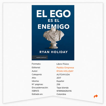 📘🔥 EL EGO ES EL ENEMIGO + 🎁 E-BOOK GRATIS + 2 SEPARADORES + 1 RESALTADOR